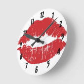 Rote Lippen Uhr (Winkel)