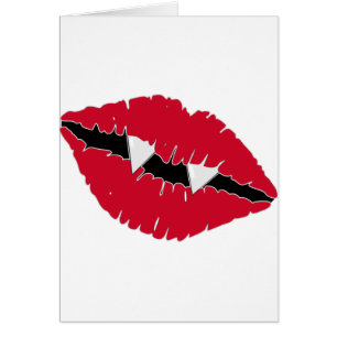Rote Lippen und Reißzähne
