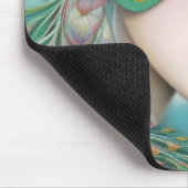 Rote Lippen und Rose Pfau Abstrakt Mousepad (Ecke)