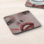 Rote Lippen Untersetzer (Linke Seite)