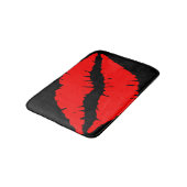 Rote Lippenbad-Matte Badematte (Schrägansicht)