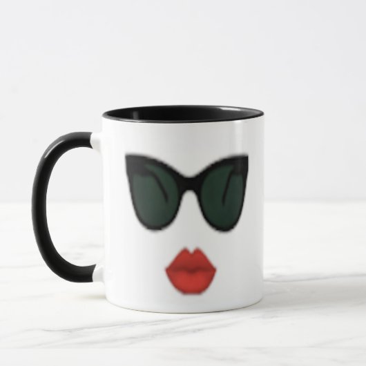 Rote Lippenkuss-Mädchen-Lippenchef-Kaffee-Tasse Tasse (Links)