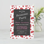 Rote Lippenspuren Einladung (Stehend Vorderseite)