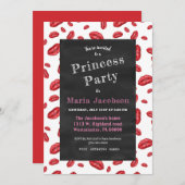 Rote Lippenspuren Einladung (Vorne/Hinten)