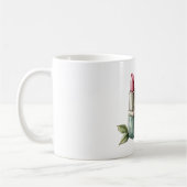 Rote Lippenstift-Blume Kaffeetasse (Links)
