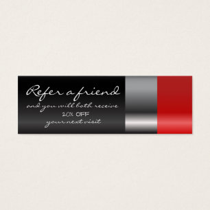 Rote Lippenstift Empfehlungs-Karte