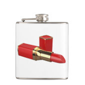 Rote Lippenstift-Flasche Flachmann (Vorderseite)