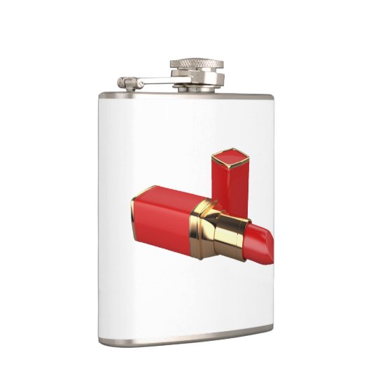 Rote Lippenstift-Flasche Flachmann (Rechts)