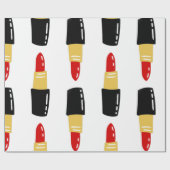 rote Lippenstift-Kugeln Geschenkpapier (Flach)
