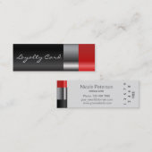 Rote Lippenstift Loyalitäts-Karte Treuekarte (Vorne/Hinten)