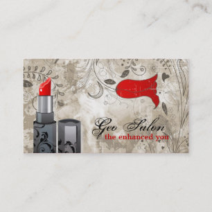 Rote Lippenstift-Maskenbildner-Salon-Visitenkarte Visitenkarte