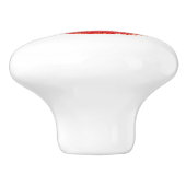 Rote Lippenstiftlippen für Make-up u. Kosmetikfach Keramikknauf (Seitenansicht)