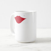 Rote LippenTasse Kaffeetasse (Vorderseite Links)