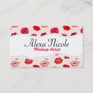 Rote LippenVisitenkarte Visitenkarte