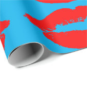 ROTE LIPS KISS WRAPPPAPIER GESCHENKPAPIER (Rolleneckpunkt)