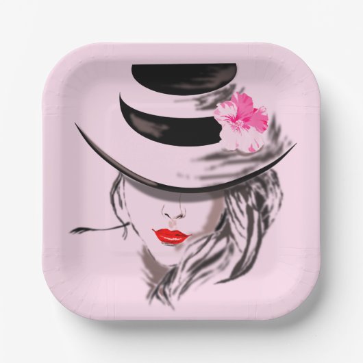 Rote Lips Teller (Vorderseite)