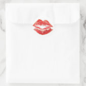 Rote Lipstick Lippen Kiss Sticker (Tasche)
