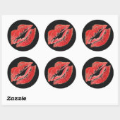 Rote Lipstick Lippen Kiss Sticker (Blatt)
