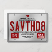 Rote Lizenz speichern Sie die Ankündigungen des Da (Vorne/Hinten)