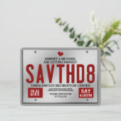 Rote Lizenz speichern Sie die Ankündigungen des Da (Stehend Vorderseite)