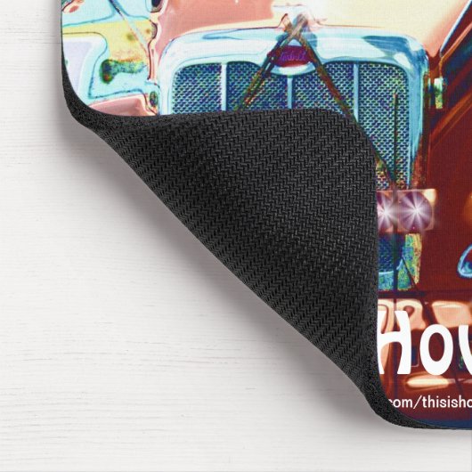 ROTE LKW-LKW-TREIBER Mousepad (Ecke)