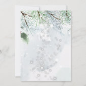 Rote LKW-Party der Kiefernbaumzweige Einladung (Rückseite)