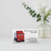 Rote LKW-Visitenkarte Visitenkarte (Stehend Vorderseite)