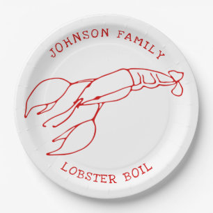 Rote Lobster - Sommerfrische Party / Lobsterbohle Pappteller