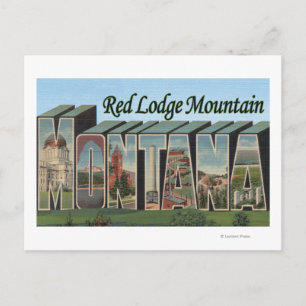 Rote Lodge Mountain, Montana Postkarte