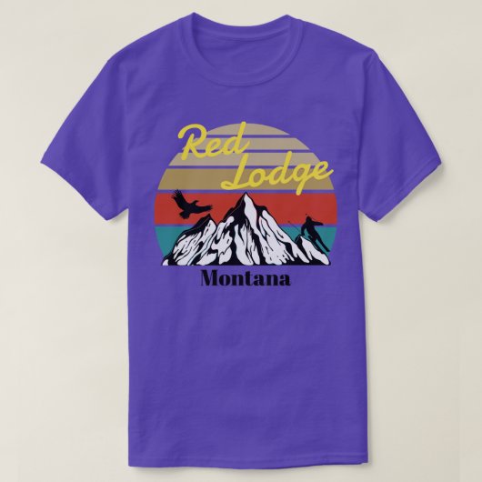 Rote Lodge Ski Montana 1 T-Shirt (Design vorne)