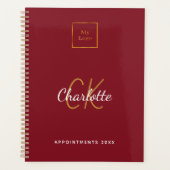 Rote Logos für ein modernes Unternehmen 2026 Planer (Vorderseite)