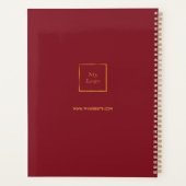 Rote Logos für ein modernes Unternehmen 2026 Planer (Rückseite)