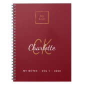 Rote Logos für moderne Unternehmen Notizblock (Vorderseite)