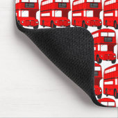 Rote London-Doppeldecker-Bus-Tapete Mousepad (Ecke)