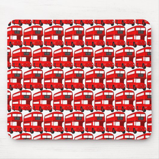 Rote London-Doppeldecker-Bus-Tapete Mousepad (Vorne)