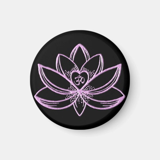 Rote Lotus Magnet (Vorne)