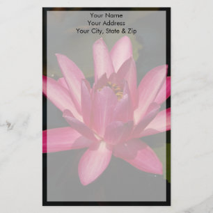 Rote Lotus-Seerose-Blume Briefpapier