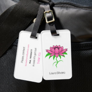 Rote Lotusblume Gepäckanhänger