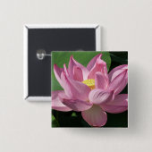 Rote Lotusblume IV Button (Vorne & Hinten)