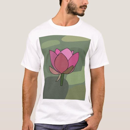 Rote Lotusblume T-Shirt (Vorderseite)