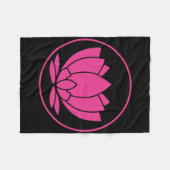 Rote Lotusblume Yoga Geist Fleecedecke (Vorderseite (Horizontal))