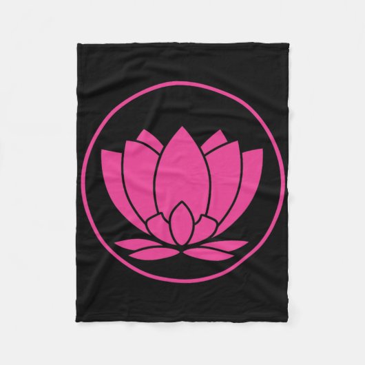 Rote Lotusblume Yoga Geist Fleecedecke (Vorderseite)