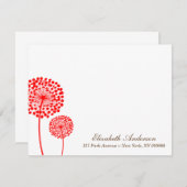 Rote Lüster Flat-Mitteilungskarten Einladung (Vorne/Hinten)