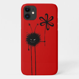 Rote lustige gotische schlechte Blumen-Wanze Case-Mate iPhone Hülle