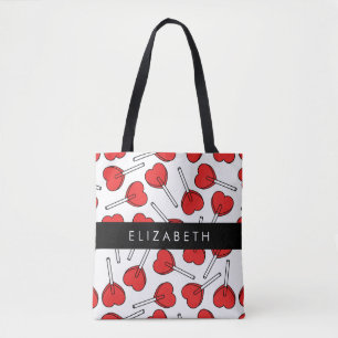 Rote Lutscher, Herz Lutscher, Lolly, Ihr Name Tasche