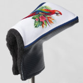Rote Maca tropische Blüte Golf Headcover (3/4 Vorderseite)