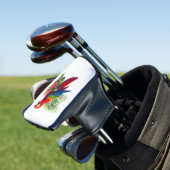 Rote Maca tropische Blüte Golf Headcover (In Situ)