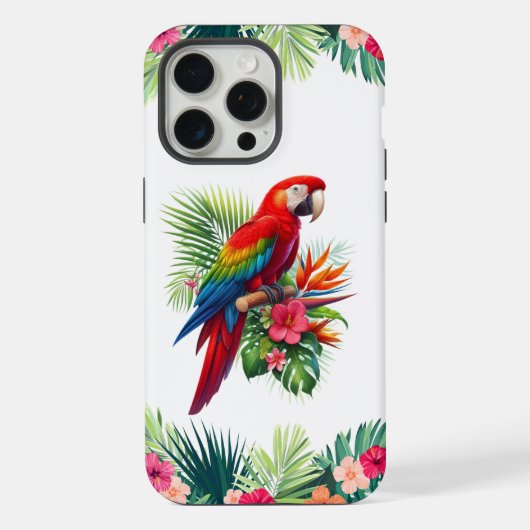 Rote Maca tropische Blüte iPhone Hülle (Rückseite)