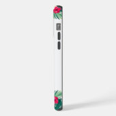 Rote Maca tropische Blüte iPhone Hülle (Linke Seite)