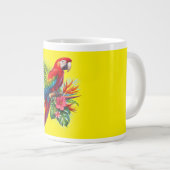 Rote Maca tropische Blüte Jumbo-Tasse (Vorderseite Rechts)